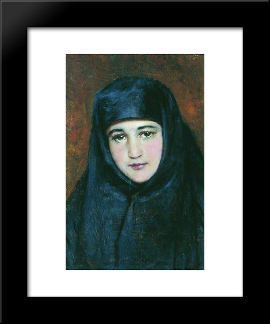 Young Nun 20x24 Black Modern Wood Framed Art Print Poster by Makovsky, Konstantin