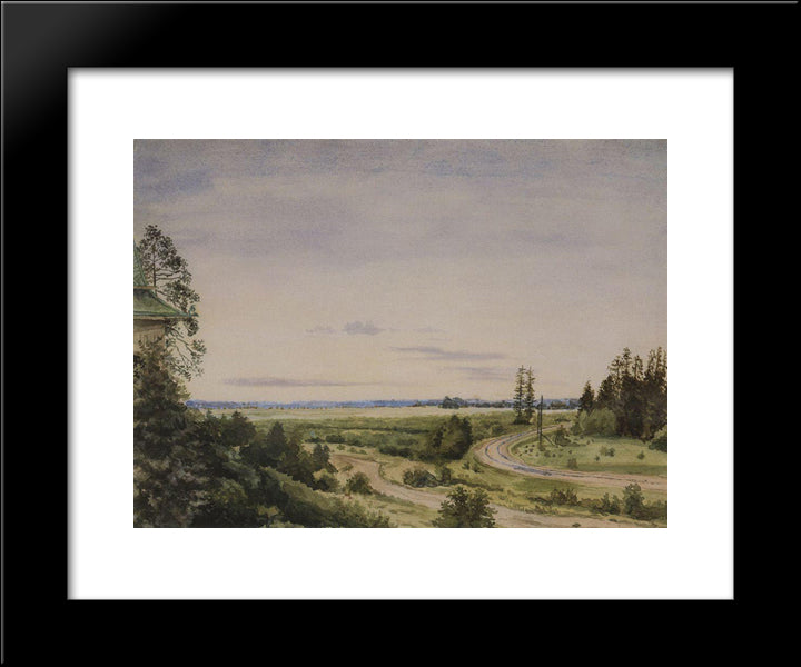 August 20x24 Black Modern Wood Framed Art Print Poster by Somov, Konstantin