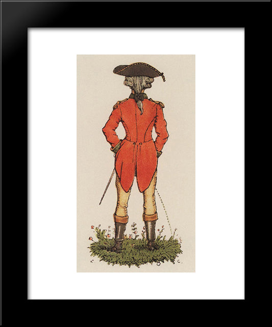 Book Of The Marquise. Illustration 2 20x24 Black Modern Wood Framed Art Print Poster by Somov, Konstantin