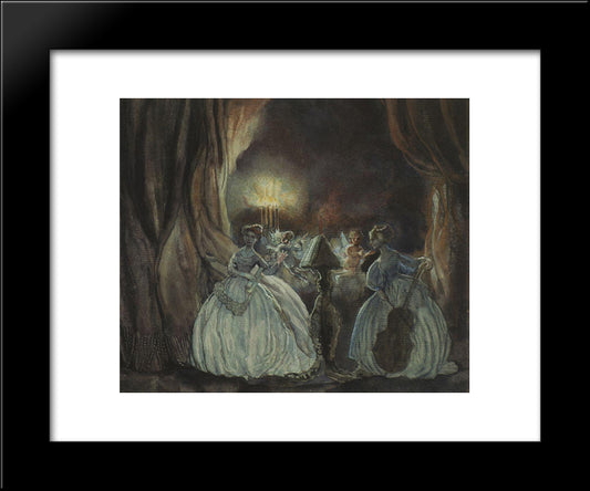 Concert 20x24 Black Modern Wood Framed Art Print Poster by Somov, Konstantin