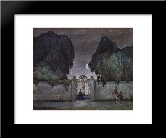 Date Night 20x24 Black Modern Wood Framed Art Print Poster by Somov, Konstantin