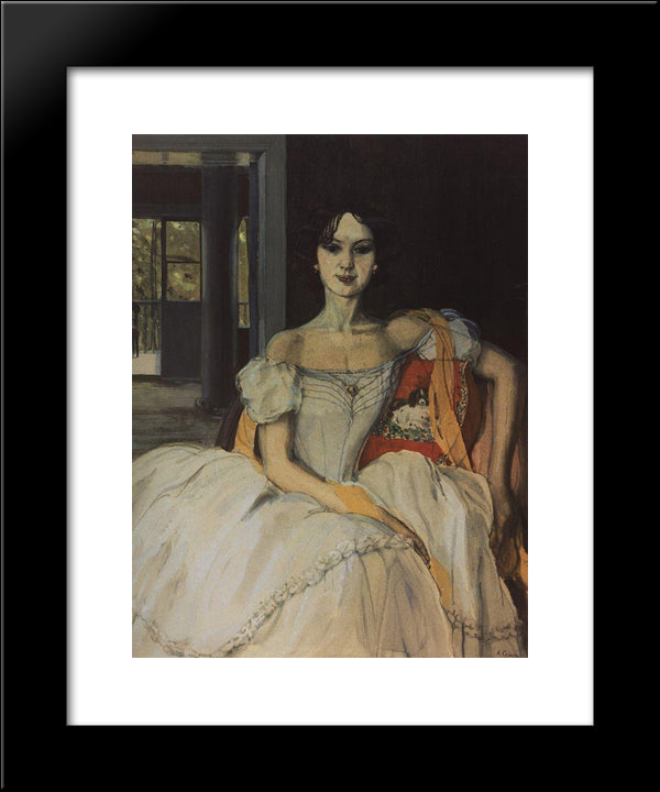 Echo Of Bygone Days 20x24 Black Modern Wood Framed Art Print Poster by Somov, Konstantin
