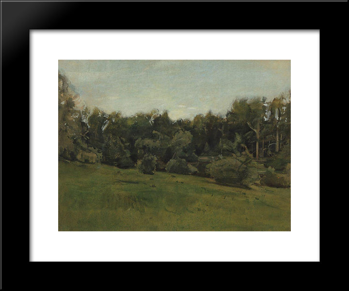 Edge Of The Forest. Ligovo 20x24 Black Modern Wood Framed Art Print Poster by Somov, Konstantin