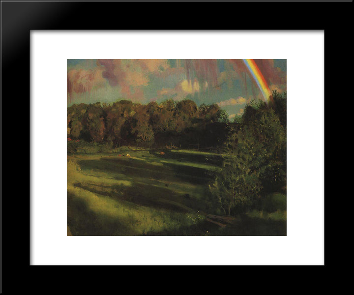 Evening Shadows 20x24 Black Modern Wood Framed Art Print Poster by Somov, Konstantin