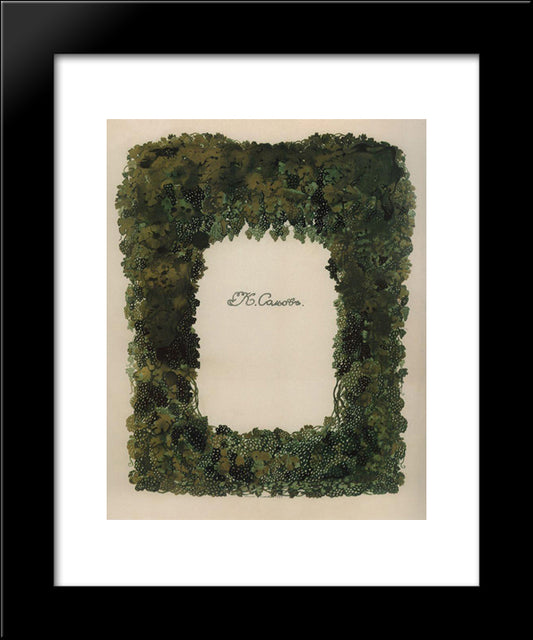 Frontispiece Of The Journal 'World Of Art' 20x24 Black Modern Wood Framed Art Print Poster by Somov, Konstantin