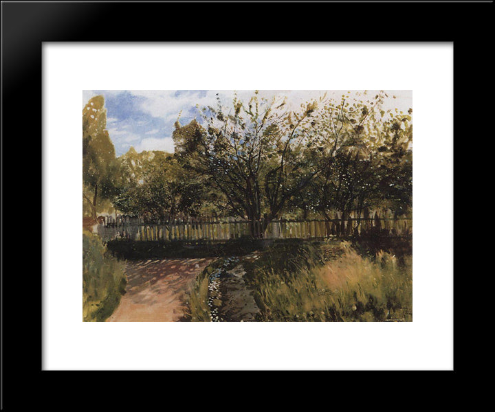 Garden 20x24 Black Modern Wood Framed Art Print Poster by Somov, Konstantin