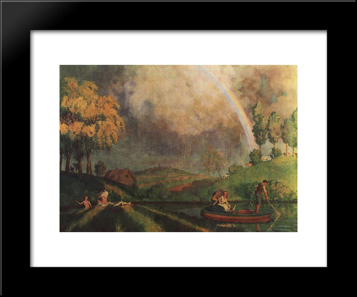 In The Summer 20x24 Black Modern Wood Framed Art Print Poster by Somov, Konstantin