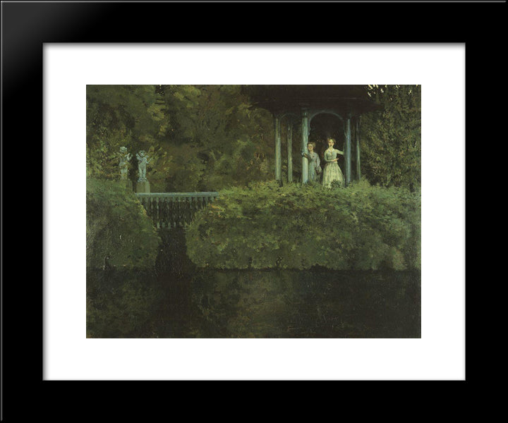 Island Of Love 20x24 Black Modern Wood Framed Art Print Poster by Somov, Konstantin