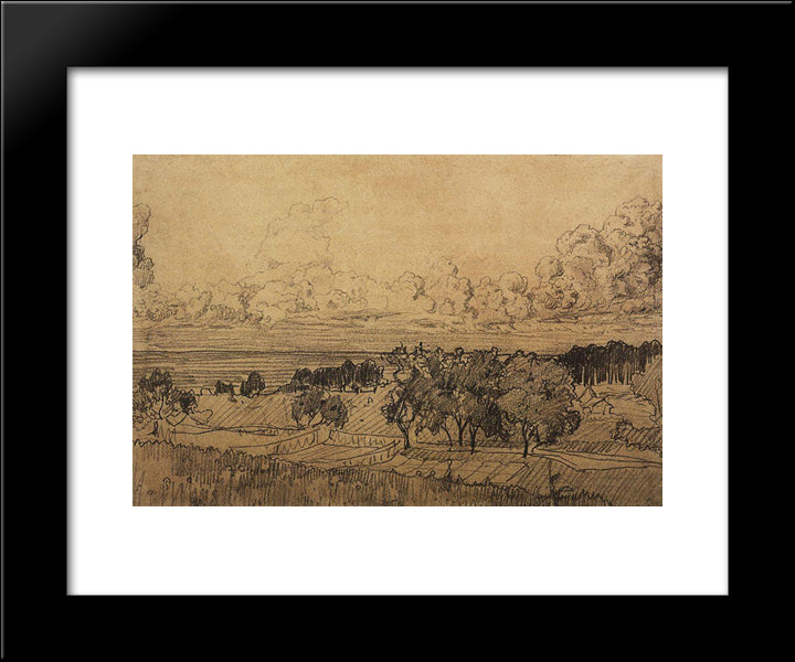 Landscape 20x24 Black Modern Wood Framed Art Print Poster by Somov, Konstantin