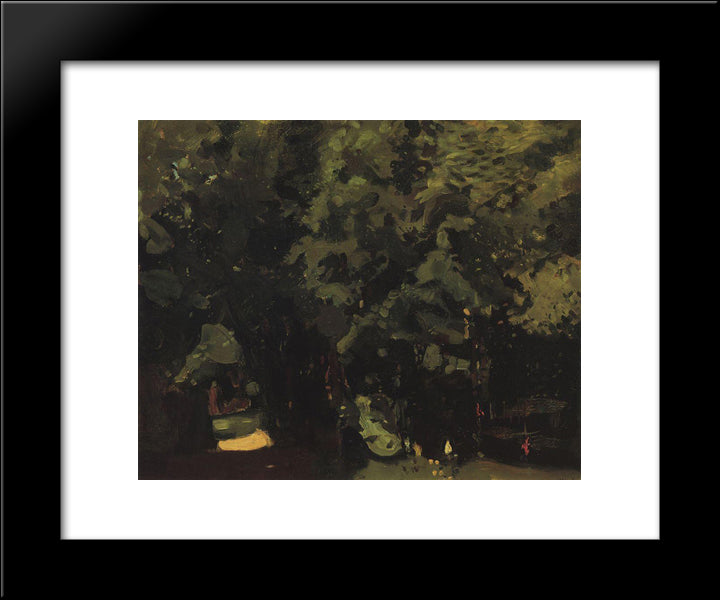 Park 20x24 Black Modern Wood Framed Art Print Poster by Somov, Konstantin