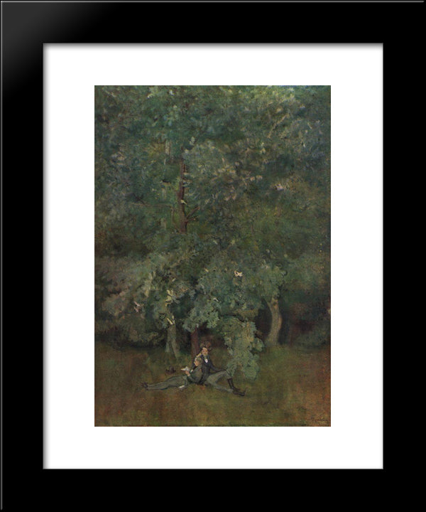 Poets 20x24 Black Modern Wood Framed Art Print Poster by Somov, Konstantin