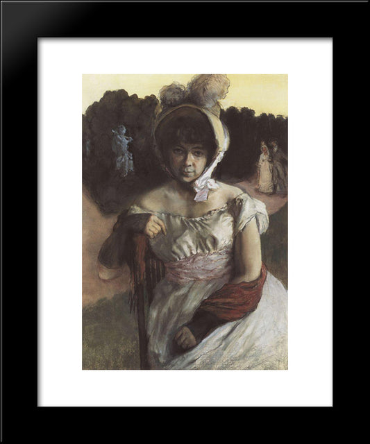 Portrait Of A. Benois 20x24 Black Modern Wood Framed Art Print Poster by Somov, Konstantin