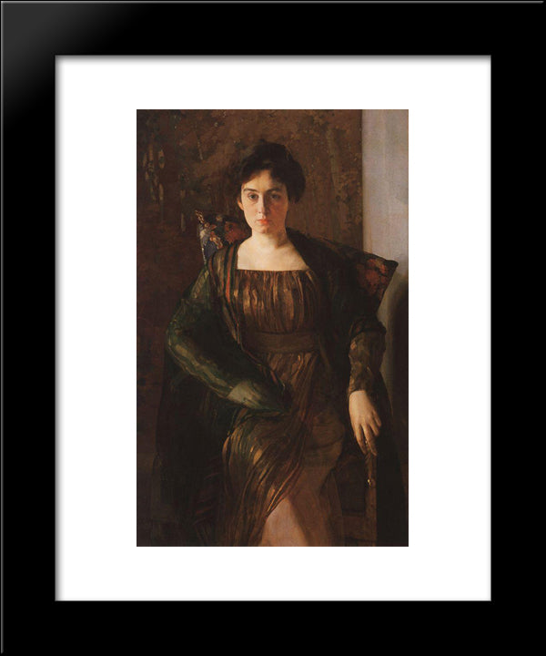 Portrait Of G. Hirschman 20x24 Black Modern Wood Framed Art Print Poster by Somov, Konstantin