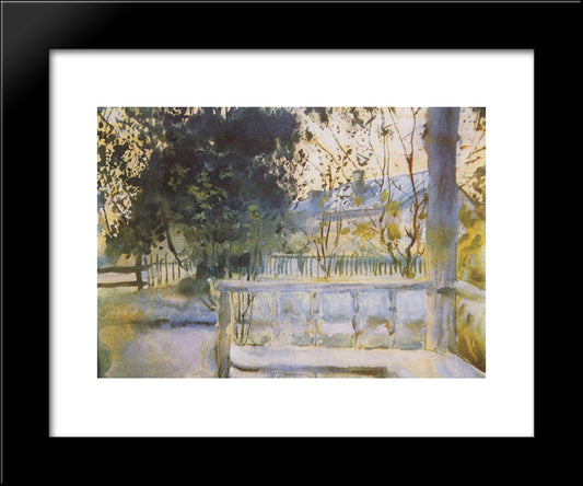 White Night. Sergievo 20x24 Black Modern Wood Framed Art Print Poster by Somov, Konstantin
