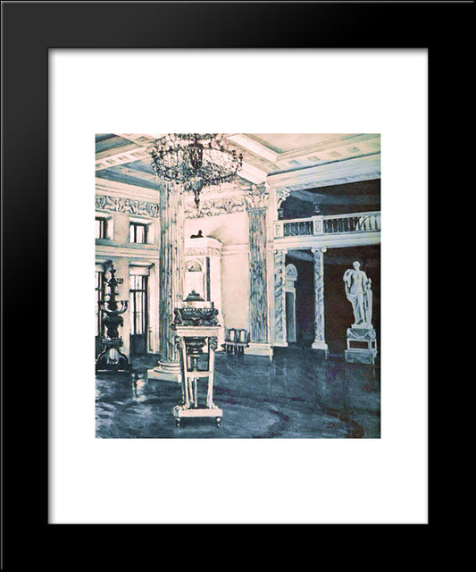 Concert Hall Of The Ostankino Palace 20x24 Black Modern Wood Framed Art Print Poster by Yuon, Konstantin