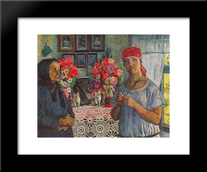 Disappearing Province 20x24 Black Modern Wood Framed Art Print Poster by Yuon, Konstantin