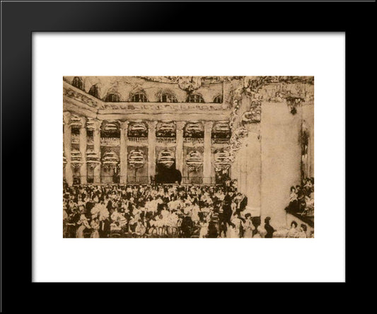 In The Assembly Of Nobility 20x24 Black Modern Wood Framed Art Print Poster by Yuon, Konstantin