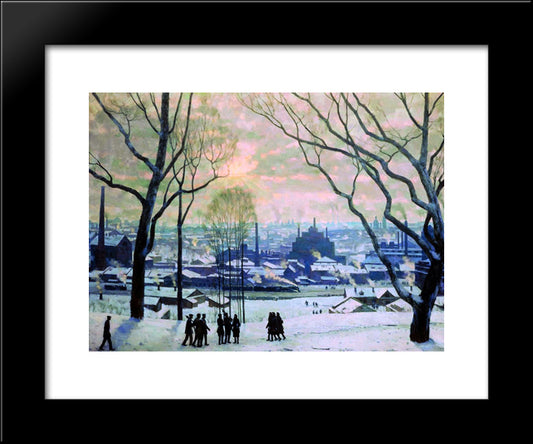 Industrial Moscow 20x24 Black Modern Wood Framed Art Print Poster by Yuon, Konstantin