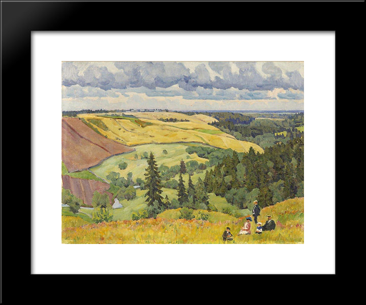 Landscape Of Novgorod Governorate 20x24 Black Modern Wood Framed Art Print Poster by Yuon, Konstantin
