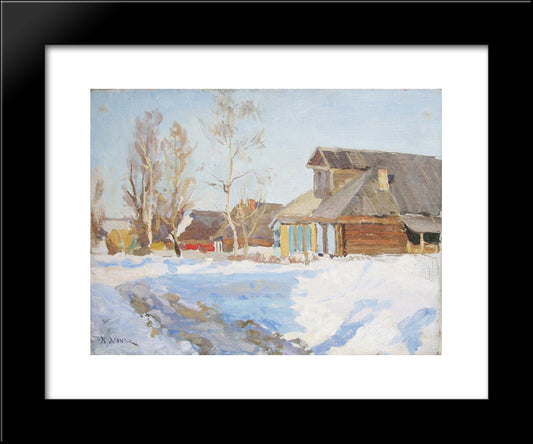 Ligachevo 20x24 Black Modern Wood Framed Art Print Poster by Yuon, Konstantin