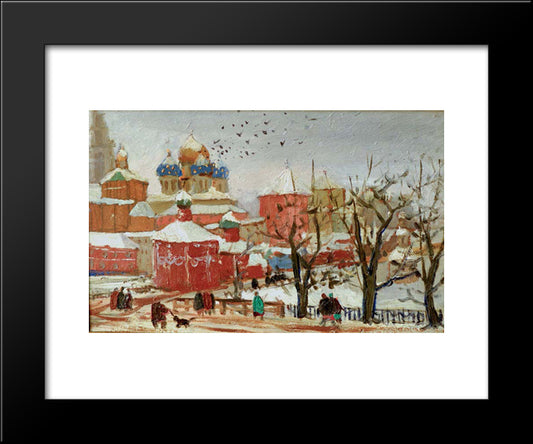 Sergiyev Posad (Zagorsk) 20x24 Black Modern Wood Framed Art Print Poster by Yuon, Konstantin