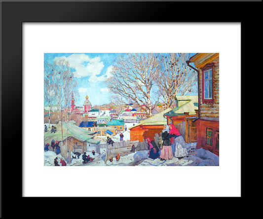 Spring Sunny Day 20x24 Black Modern Wood Framed Art Print Poster by Yuon, Konstantin