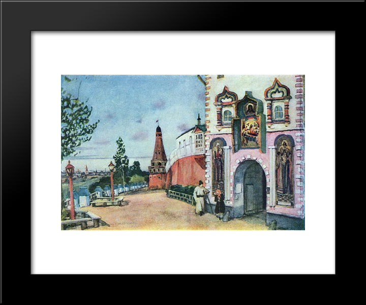 Stage Design For Ostrovsky'S Comedy Heart Is Not A Stone 20x24 Black Modern Wood Framed Art Print Poster by Yuon, Konstantin
