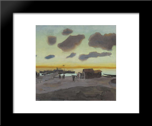 Summer Sunrise 20x24 Black Modern Wood Framed Art Print Poster by Yuon, Konstantin