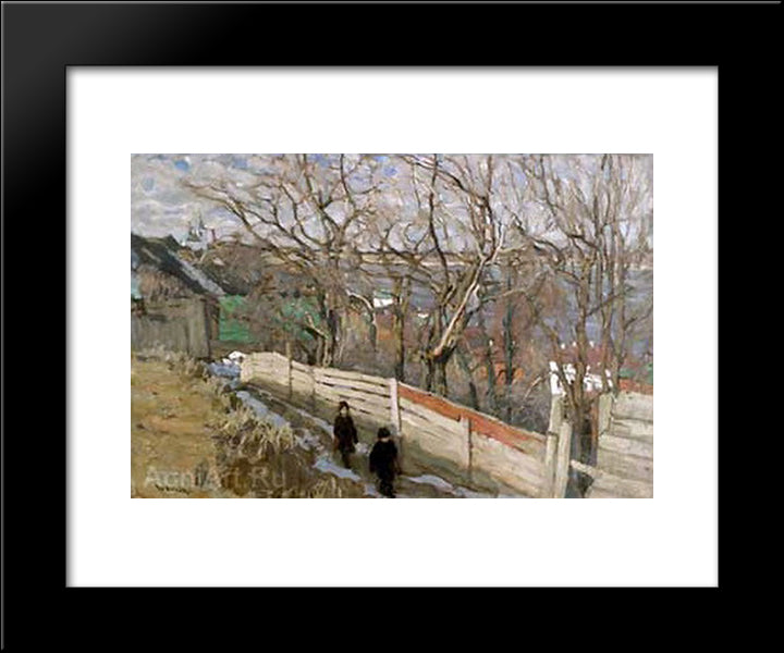 The April Morning 20x24 Black Modern Wood Framed Art Print Poster by Yuon, Konstantin