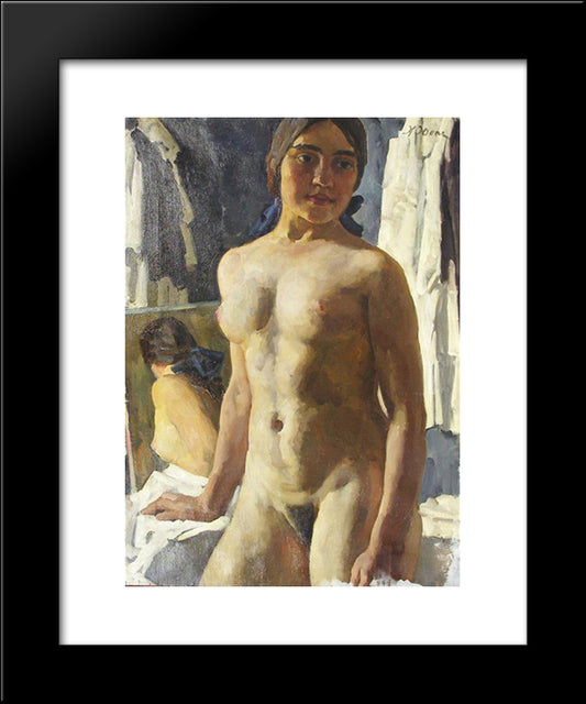 The Body 20x24 Black Modern Wood Framed Art Print Poster by Yuon, Konstantin