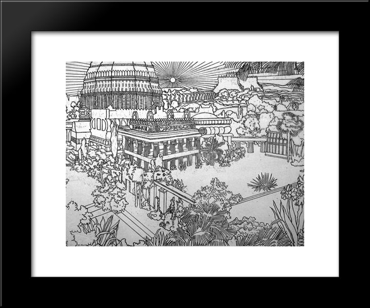 The Golden Fleece Magazine. The Utopia 20x24 Black Modern Wood Framed Art Print Poster by Yuon, Konstantin