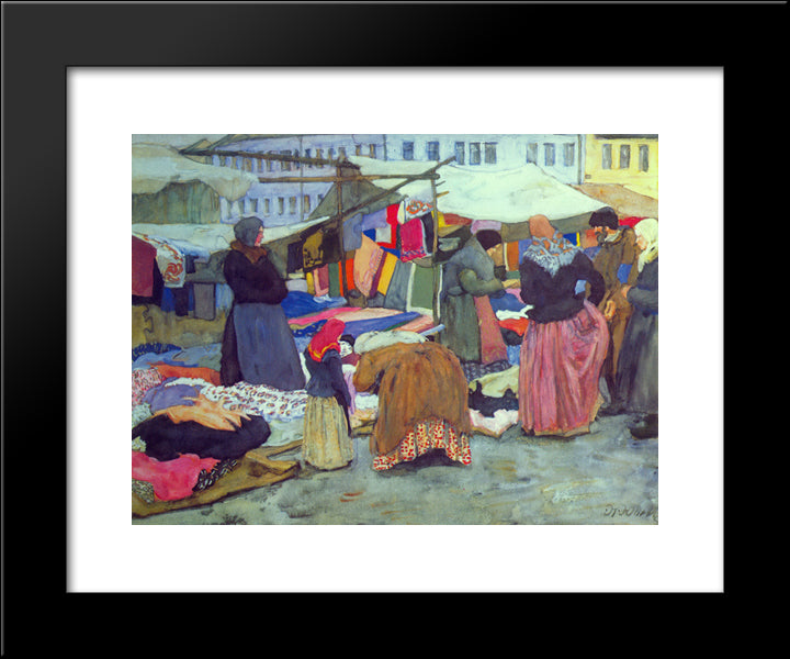 The Good Goods (Krasny Tovar). Rostov The Great 20x24 Black Modern Wood Framed Art Print Poster by Yuon, Konstantin