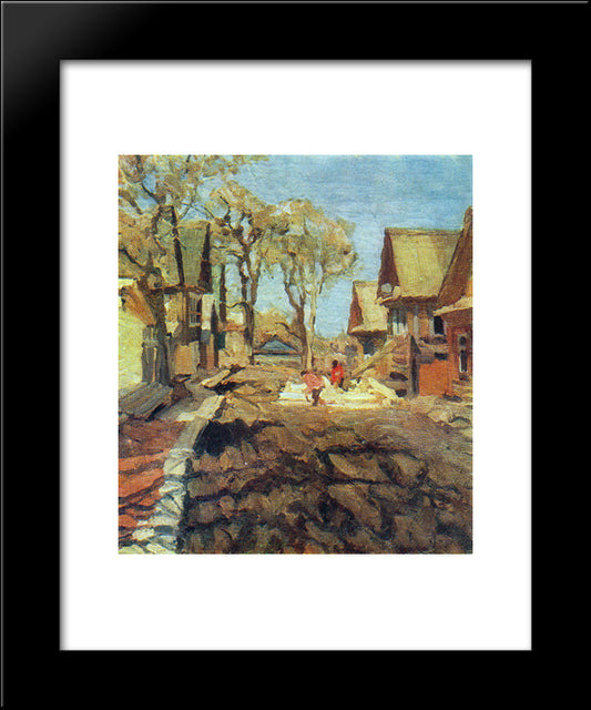 The Old Elms 20x24 Black Modern Wood Framed Art Print Poster by Yuon, Konstantin