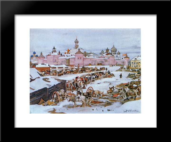 The Rostov Kremlin 20x24 Black Modern Wood Framed Art Print Poster by Yuon, Konstantin