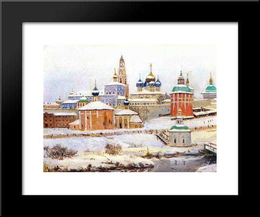 Troitse - Sergiyev Monastery 20x24 Black Modern Wood Framed Art Print Poster by Yuon, Konstantin