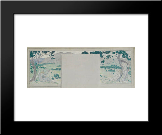 Hymn To The Dawn 20x24 Black Modern Wood Framed Art Print Poster by Parthenis, Konstantinos