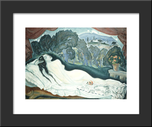 Large Nude 20x24 Black Modern Wood Framed Art Print Poster by Parthenis, Konstantinos