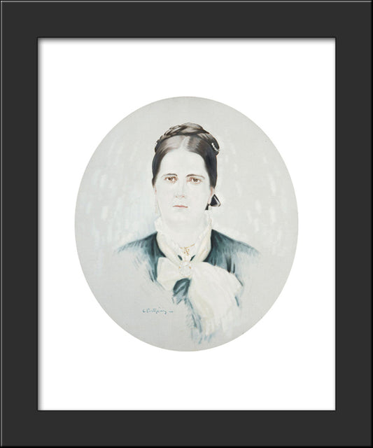 Portrait Of M. P Papathanasiou 20x24 Black Modern Wood Framed Art Print Poster by Parthenis, Konstantinos