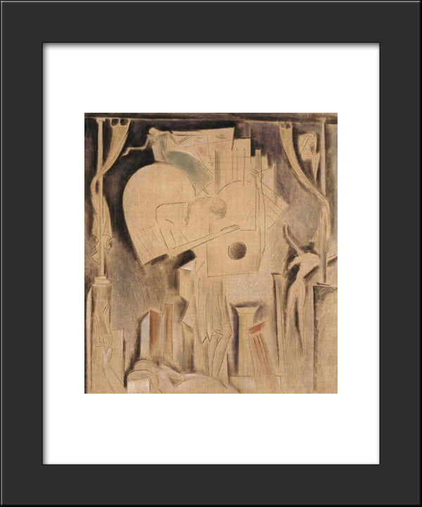 The Night Responds To My Complaints 20x24 Black Modern Wood Framed Art Print Poster by Parthenis, Konstantinos