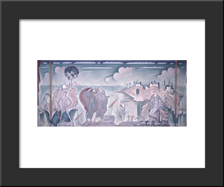 The Riches Of Communication 20x24 Black Modern Wood Framed Art Print Poster by Parthenis, Konstantinos