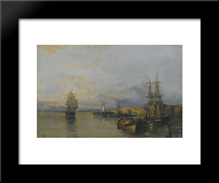 Along The Coast 20x24 Black Modern Wood Framed Art Print Poster by Volanakis, Konstantinos