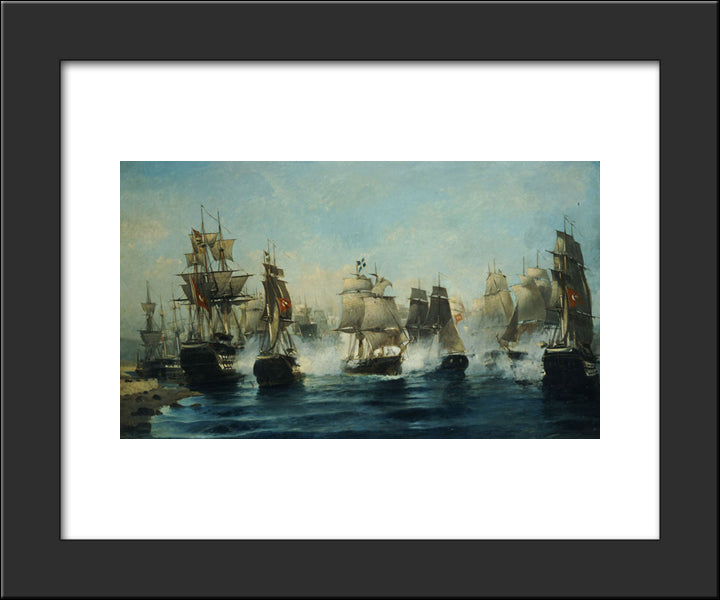The Exodus Of Ares 20x24 Black Modern Wood Framed Art Print Poster by Volanakis, Konstantinos