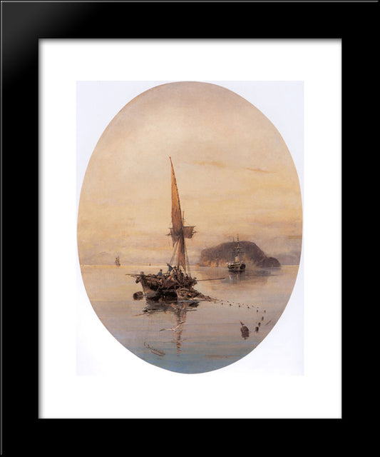 The Fishnet 20x24 Black Modern Wood Framed Art Print Poster by Volanakis, Konstantinos