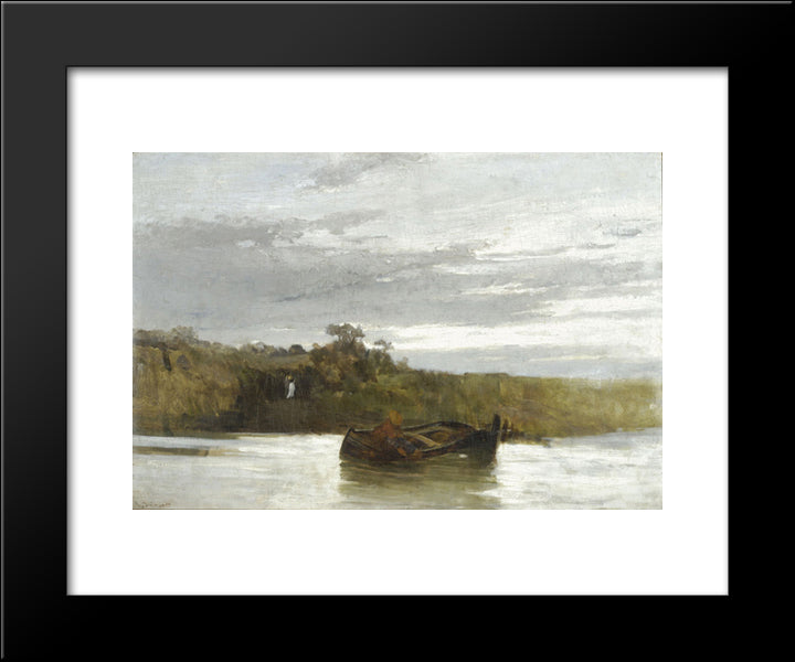 The River 20x24 Black Modern Wood Framed Art Print Poster by Volanakis, Konstantinos