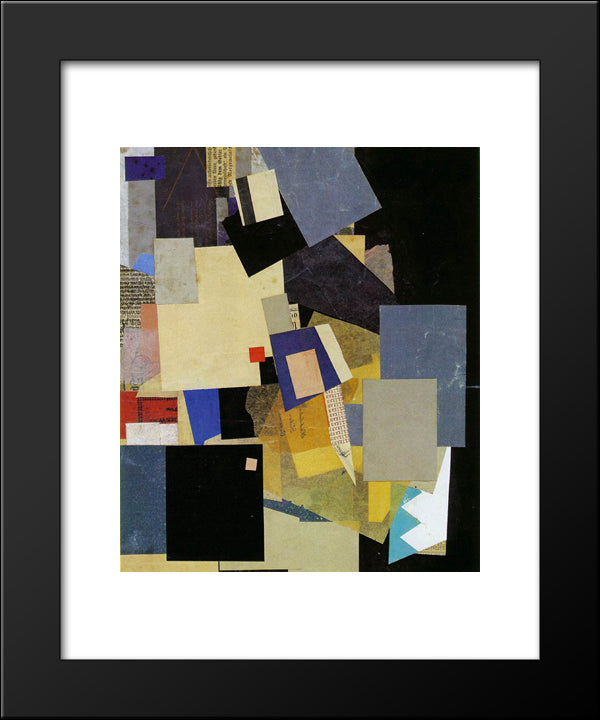 (Elikan) 20x24 Black Modern Wood Framed Art Print Poster by Schwitters, Kurt