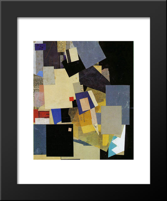(Elikan) 20x24 Black Modern Wood Framed Art Print Poster by Schwitters, Kurt