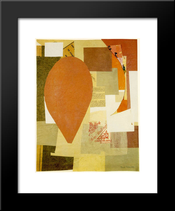 (Pino Antoni) 20x24 Black Modern Wood Framed Art Print Poster by Schwitters, Kurt
