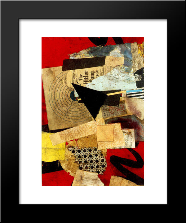 Hitler Gang 20x24 Black Modern Wood Framed Art Print Poster by Schwitters, Kurt