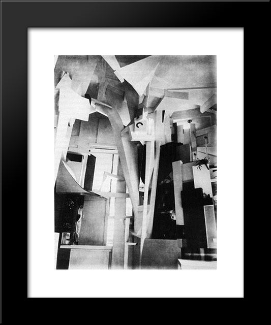 Merzbau 20x24 Black Modern Wood Framed Art Print Poster by Schwitters, Kurt