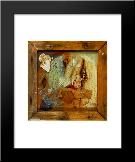 Merzbild Alf 20x24 Black Modern Wood Framed Art Print Poster by Schwitters, Kurt